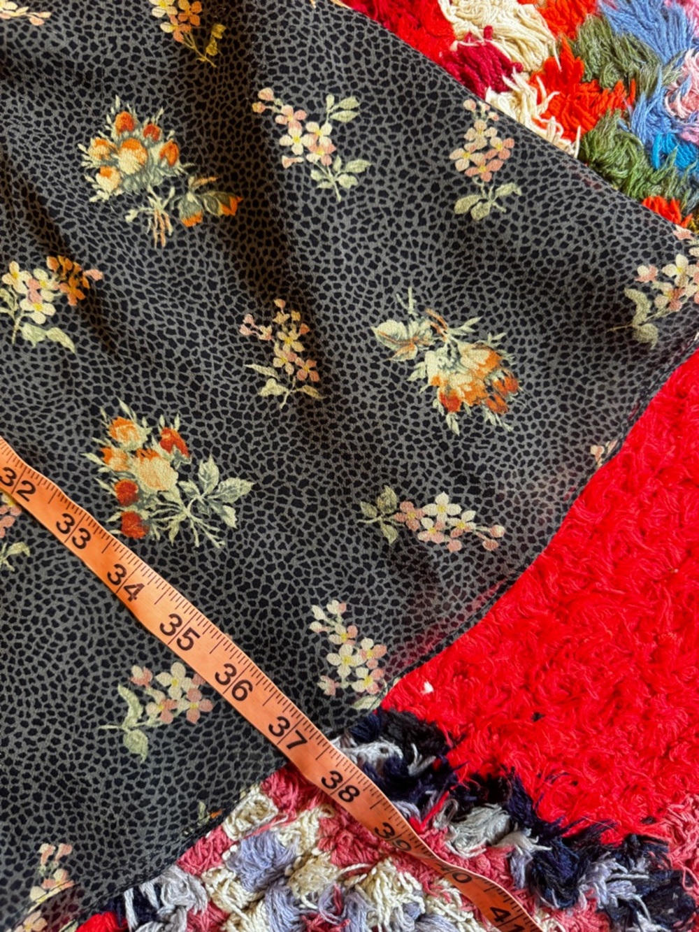 90s Vintage Black Floral Slip Dress Sz Sm - Picture 6 of 6